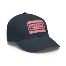 Load image into Gallery viewer, Go Farm Leather Patch Dad Hat — Rustic Farm Life Baseball Cap
