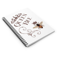 Load image into Gallery viewer, Queen Bee Spiral Notebook - Ruled Line