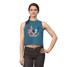 Load image into Gallery viewer, Butterfly Floral Crop Top — "Chasing sunshine and butterflies" Graphic Tank