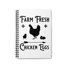 Load image into Gallery viewer, Farm Fresh Chicken Eggs Spiral Notebook - Ruled Line