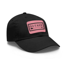 Load image into Gallery viewer, Go Farm Leather Patch Dad Hat — Rustic Farm Life Baseball Cap