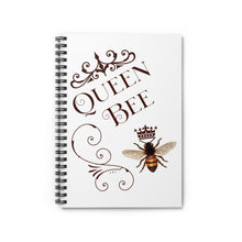 Load image into Gallery viewer, Queen Bee Spiral Notebook - Ruled Line