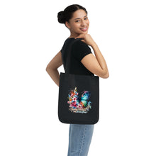 Load image into Gallery viewer, Butterfly Floral Tote Bag — "Chasing Sunshine and Butterflies" Organic Canvas Tote