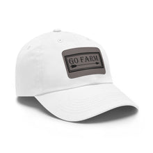 Load image into Gallery viewer, Go Farm Leather Patch Dad Hat — Rustic Farm Life Baseball Cap