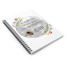 Load image into Gallery viewer, Spiral Notebook - Ruled Line - Bee Kind