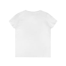 Load image into Gallery viewer, Chasing Sunshine and Butterflies V-Neck Tee — "Chasing sunshine and butterflies" Floral Graphic