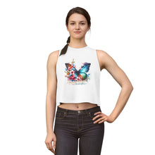Load image into Gallery viewer, Butterfly Floral Crop Top — "Chasing sunshine and butterflies" Graphic Tank