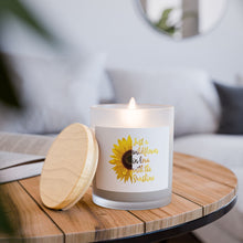 Load image into Gallery viewer, Sunflower "Just a Wildflower in Love with the Sunshine" Frosted Glass Candle — 11oz