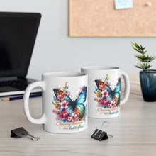 Load image into Gallery viewer, Butterfly Floral Mug — "Chasing Sunshine and Butterflies" 11oz