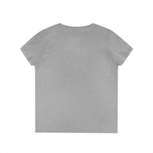 Load image into Gallery viewer, Chasing Sunshine and Butterflies V-Neck Tee — "Chasing sunshine and butterflies" Floral Graphic