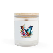 Load image into Gallery viewer, Butterfly Bloom Frosted Glass Candle — "Chasing Sunshine and Butterflies" 11oz
