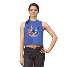 Load image into Gallery viewer, Butterfly Floral Crop Top — "Chasing sunshine and butterflies" Graphic Tank