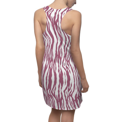 Pink Tiger Stripes Women's Cut & Sew Racerback Dress