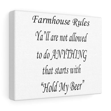 Farmhouse Rules Canvas Gallery Wraps