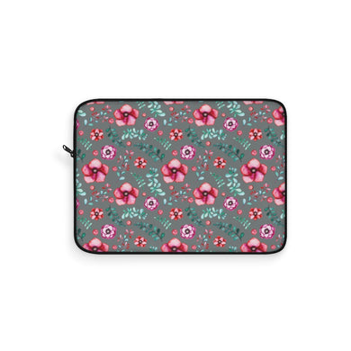 Floral in Gray Laptop Sleeve