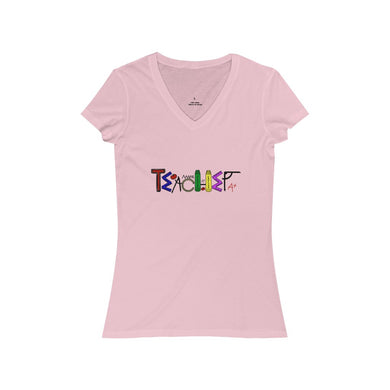 Teacher Women's Jersey Short Sleeve V-Neck Tee