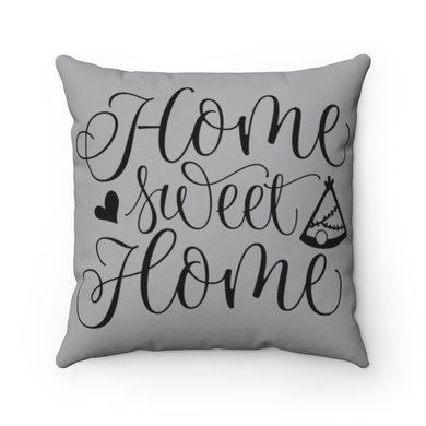 Home Sweet Home Spun Polyester Square Pillow