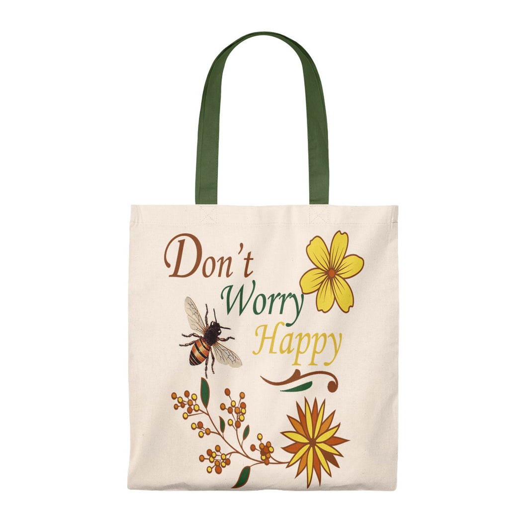 Don't Worry Be Happy Tote Bag - Vintage