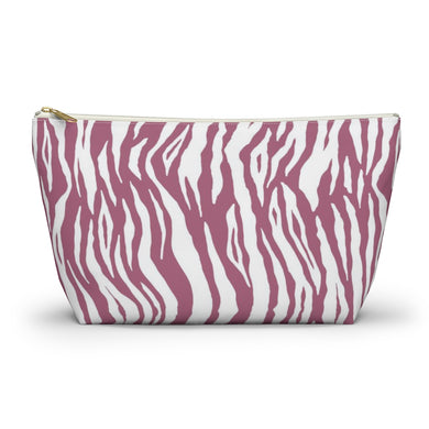 Pink Tiger Stripes Accessory Pouch w T-bottom
