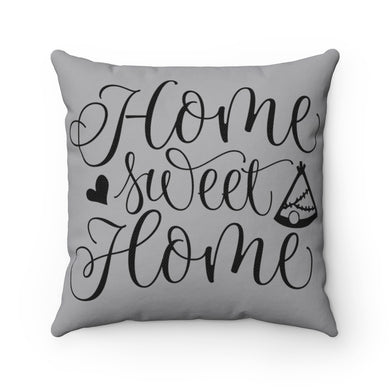 Home Sweet Home Spun Polyester Square Pillow