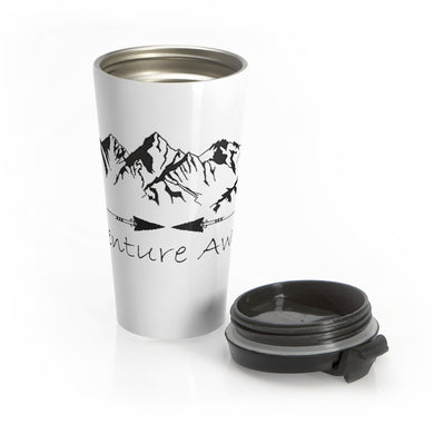 Adventure Awaits Stainless Steel Travel Mug