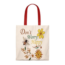 Load image into Gallery viewer, Don&#39;t Worry Be Happy Tote Bag - Vintage