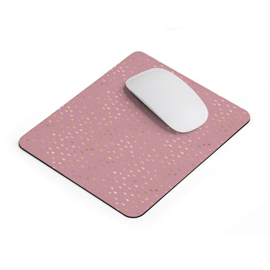 Pink and Gold Raindrops Mousepad