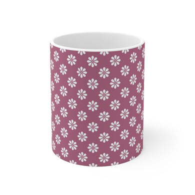 Purple Floral  Mug 11oz