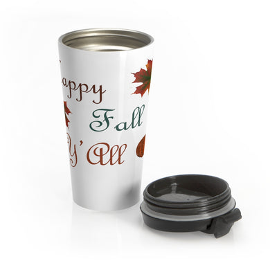 Happy Fall Y'All Stainless Steel Travel Mug