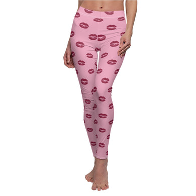 Pink Lips Women's Cut & Sew Casual Leggings