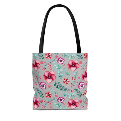 Floral in Gray  AOP Tote Bag