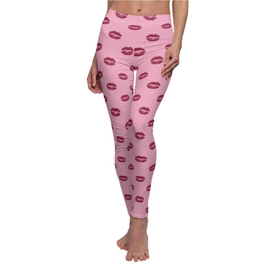 Pink Lips Women's Cut & Sew Casual Leggings