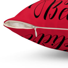 Load image into Gallery viewer, Joy Peach Hope Believe Spun Polyester Square Pillow