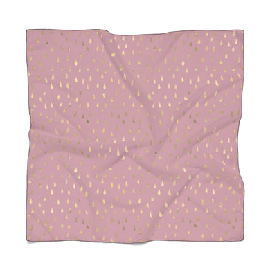Pink Raindrops Poly Scarf