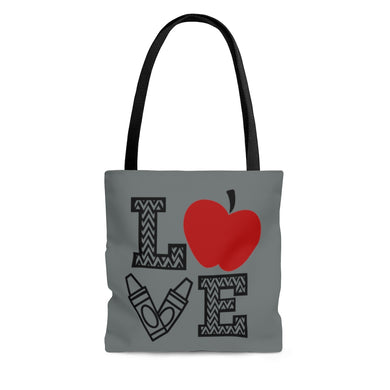 Teach Love AOP Tote Bag