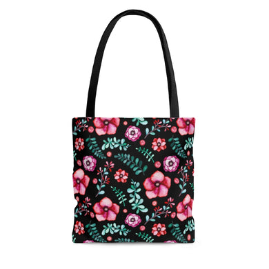 Floral in Black AOP Tote Bag